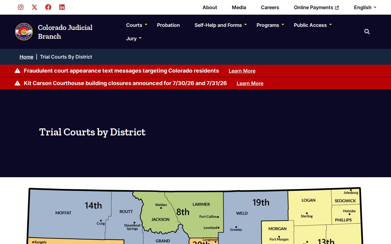Otero County court dockets 16th Judicial District source